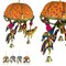 Elephant Umbrella Door Hanging Rajasthani Wall Window Feng Shui Hanging Handicraft Traditional Ethnic Latkan Toran with Tokri for Home Office Decor Decorative Ornament Party Decor